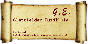 Glattfelder Euzébia névjegykártya